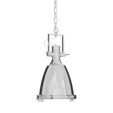 Small Chrome Plain Pendant Light | Lexington