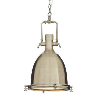 Large Antique Brass Pendant Light | Lexington