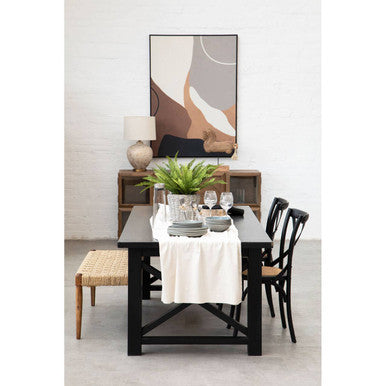 Table Lamp with Grey and Brown Shade | Usha