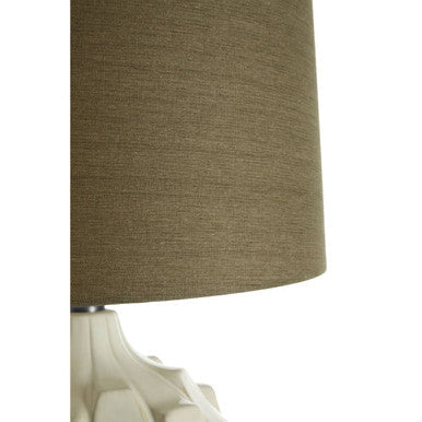 Table Lamp with Grey and Brown Shade | Usha