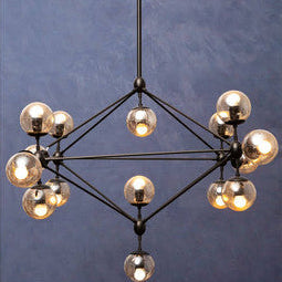 Matte Black 15 Arm Pendant Light | Abira