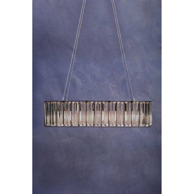 Akiko Black Finish and Glass 4 Bulb Pendant Light