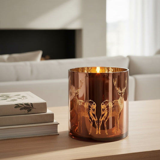 Medium Brown Candle Holder | Stag