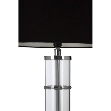 Clear Table Lamp with Black Shade | Camile