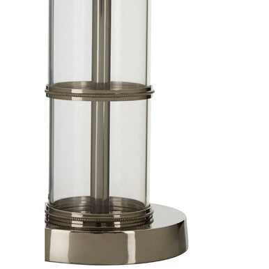 Clear Table Lamp with Black Shade | Camile