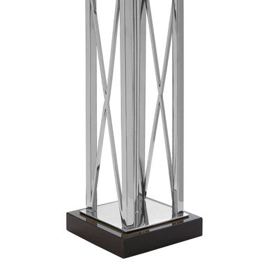 Nickel Finish and Black Shade Table Lamp | Hoffmann