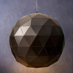 Large Black and Copper Pendant Light | Mateo