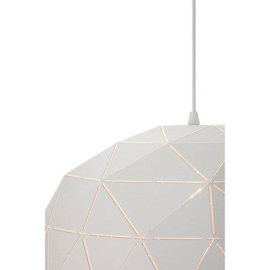 Medium White Dome Pendant Light | Mateo