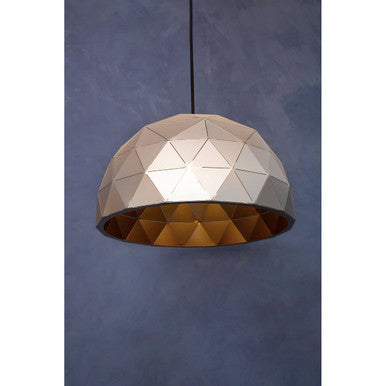 Medium Silver Dome Pendant Light | Mateo