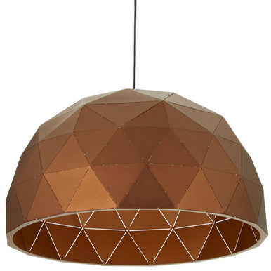 Large Coffee Dome Pendant Light | Mateo