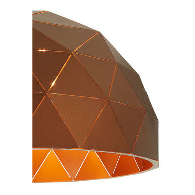 Large Coffee Dome Pendant Light | Mateo