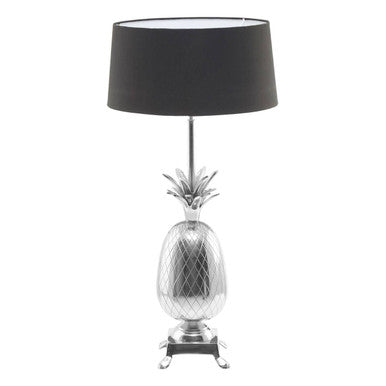 Nickel Finish Pineapple Table Lamp | Boho