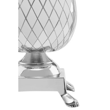 Nickel Finish Pineapple Table Lamp | Boho