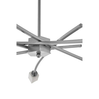 Abira Silver Finish and Frosted Glass 5 Bulb Pendant Light