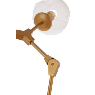 Gold Finish Adjustable 8 Arm Statement Pendant Light | Abira