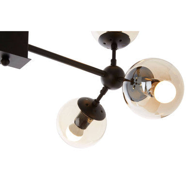 6 Arm Matte Black Pendant Light | Abira