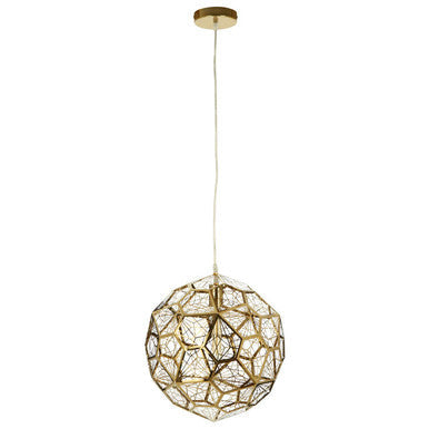 Akela Gold Finish Sphere Pendant Light