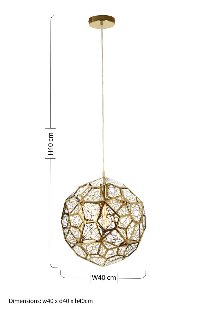 Akela Gold Finish Sphere Pendant Light