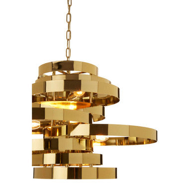 Alana Gold Finish 5 Bulb Pendant Light
