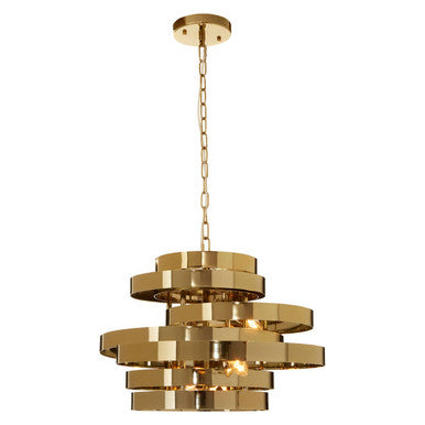 Alana Gold Finish 4 Bulb Pendant Light