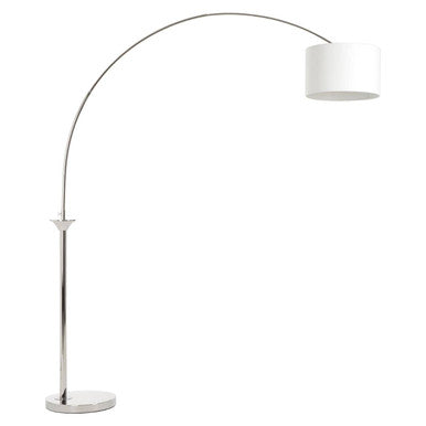 Nickel Finish Arc Floor Lamp | Hubert