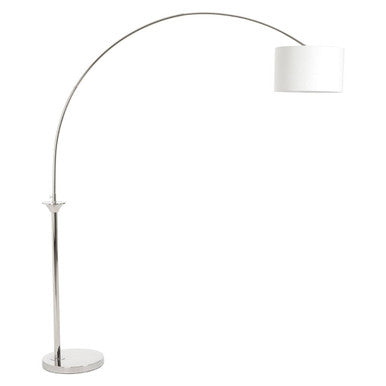 Nickel Finish Arc Floor Lamp | Hubert