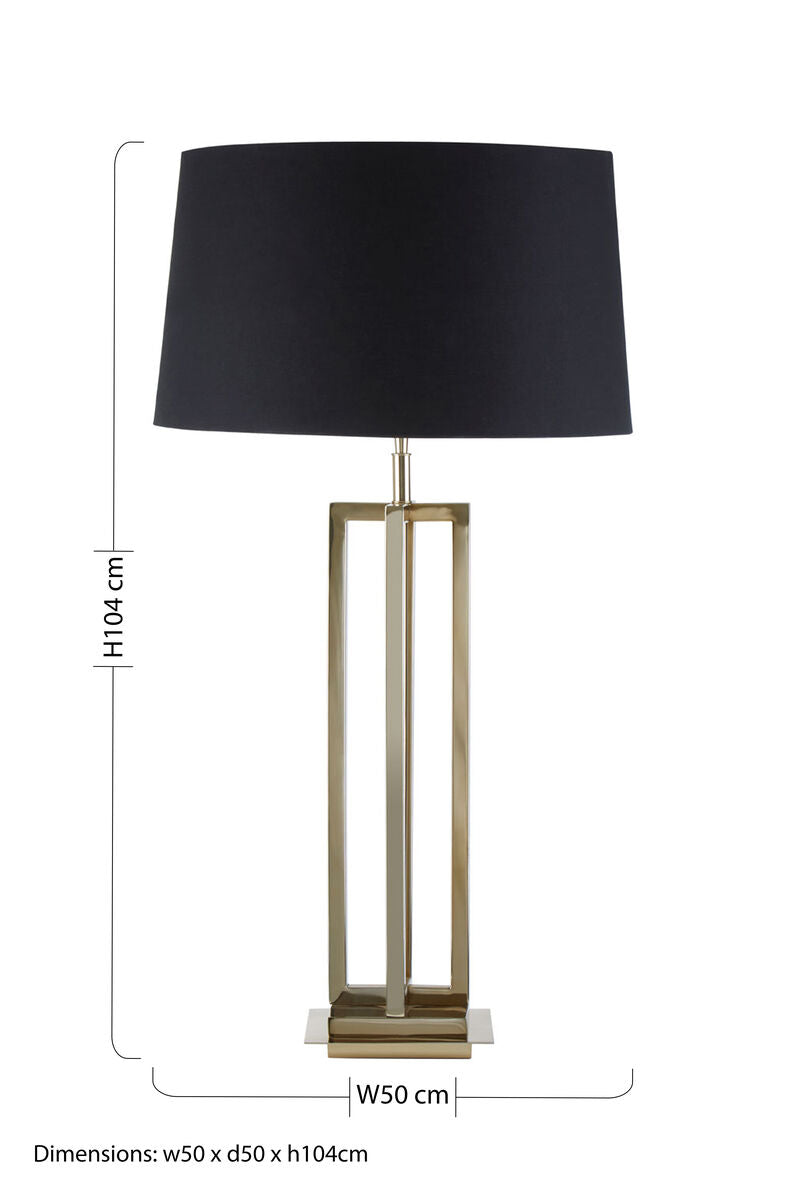 Gold Finish Rectangular Table Lamp | Skye