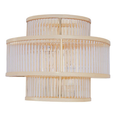 3 Tier Glass Wall Light with Warm Metallic Iron Frame | Salasco