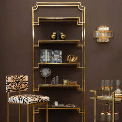 3 Tier Glass Wall Light with Warm Metallic Iron Frame | Salasco