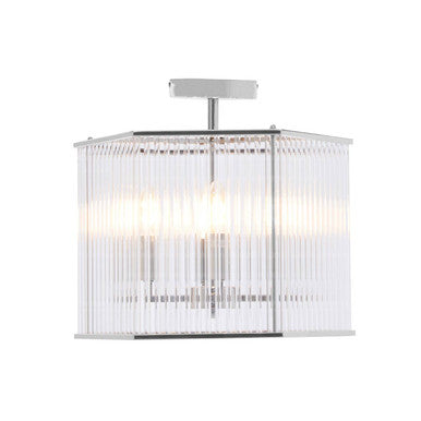 4 Light Hexagonal Chrome Pendant Light | Lerici
