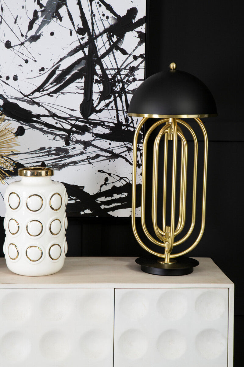 Table Lamp with Black Shade | Metropolis