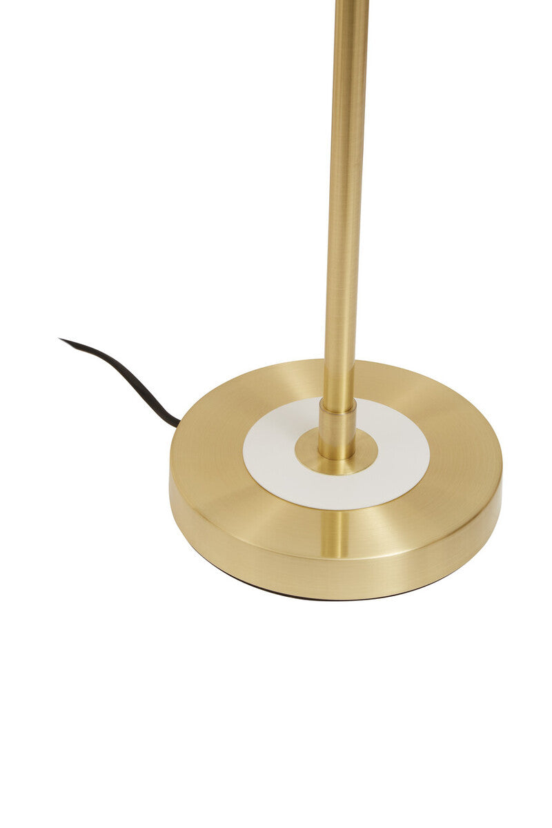 White Shade with Gold Finish Frame Table Lamp | Rogano