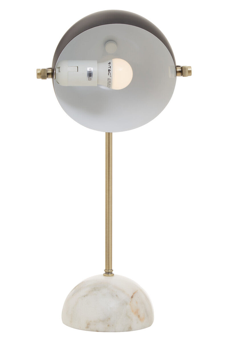 Brass Finish Table Lamp with Marble Base | Murdoch