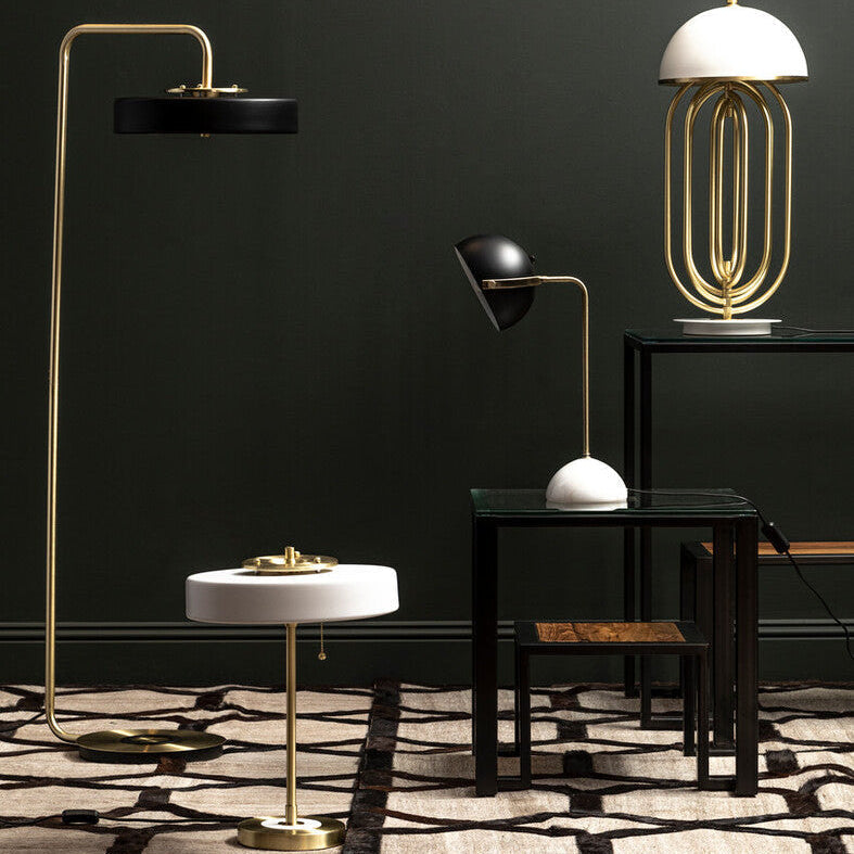 Brass Finish Table Lamp with Marble Base | Murdoch