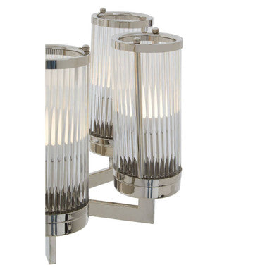 Glass and Nickel Finish 6 Arm Pendant Light | Hilton