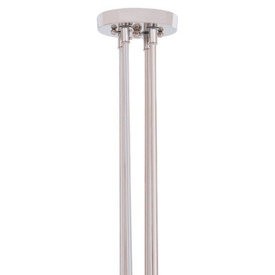 Nickel Finish 8 Bulb Round Statement Pendant Light | Alexis
