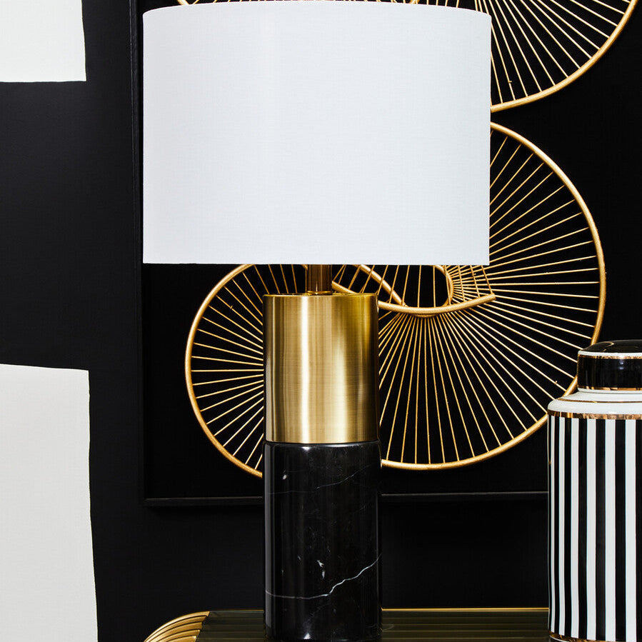 Black Marble and Gold Table Lamp | Edgar