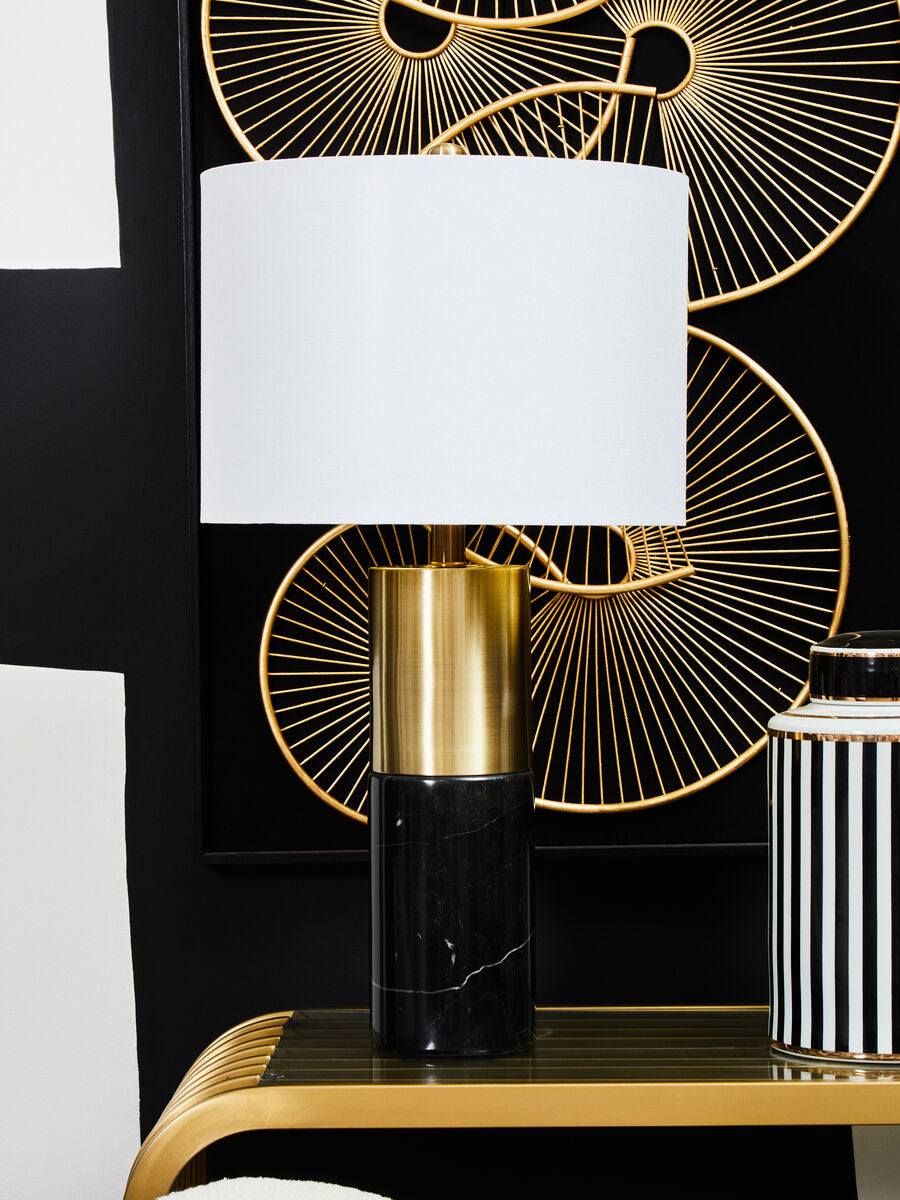Black Marble and Gold Table Lamp | Edgar