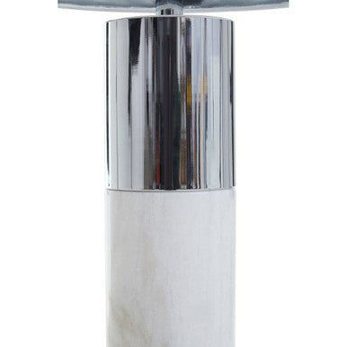 Marble Base Table Lamp with Ivory Shade | Eben