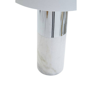 Marble Base Table Lamp with Ivory Shade | Eben