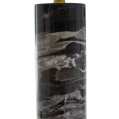 Black Marble Table Lamp with Ivory Shade | Ebony