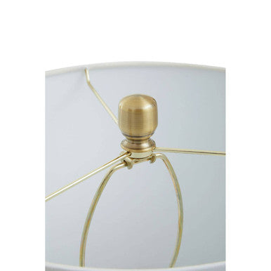 Black Marble Table Lamp with Ivory Shade | Ebony