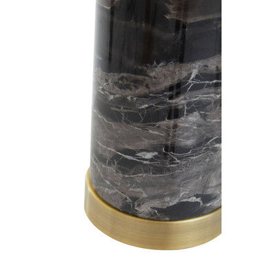 Black Marble Table Lamp with Ivory Shade | Ebony