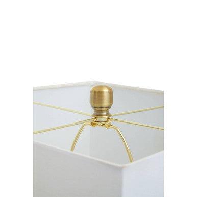Gold Glass Table Lamp with Brushed Gold Base | Eleri