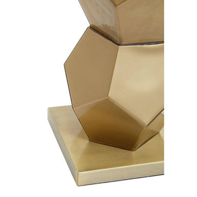 Gold Glass Table Lamp with Brushed Gold Base | Eleri