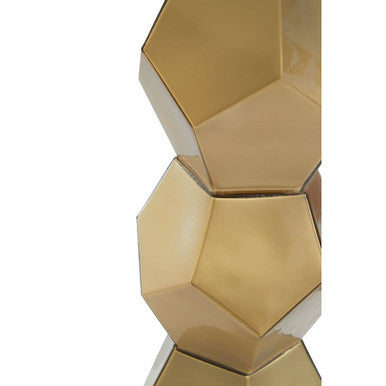 Gold Glass Table Lamp with Chrome Base | Eleri