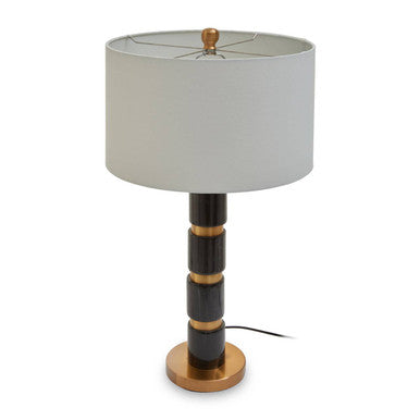 Black Marble and Brushed Gold Table Lamp | Elin