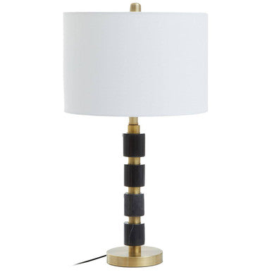 Black Marble and Brushed Gold Table Lamp | Elin