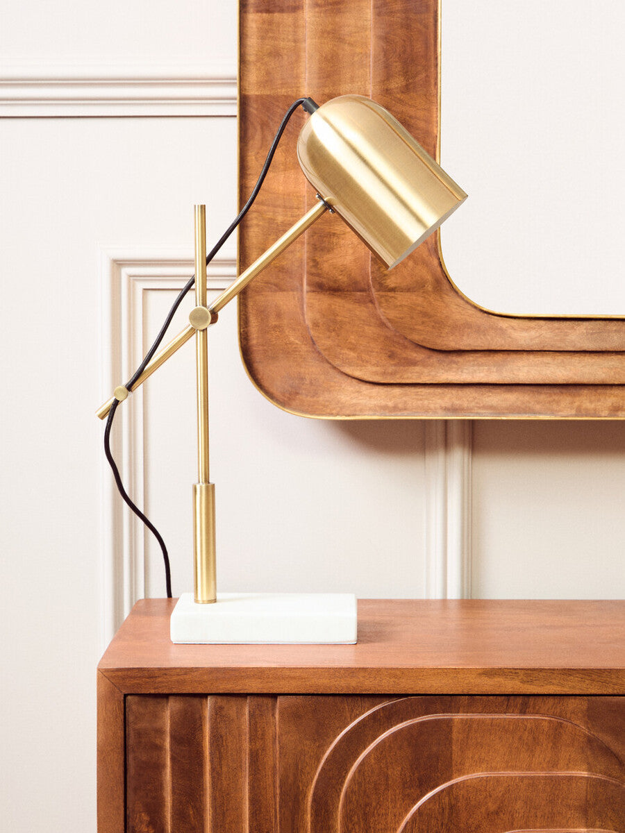 Gold and Marble Adjustable Desk Lamp | Equipoise