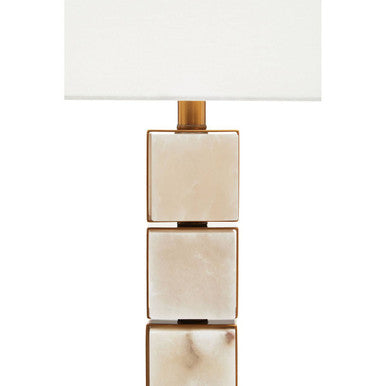 White Fabric Shade Table Lamp | Marmo
